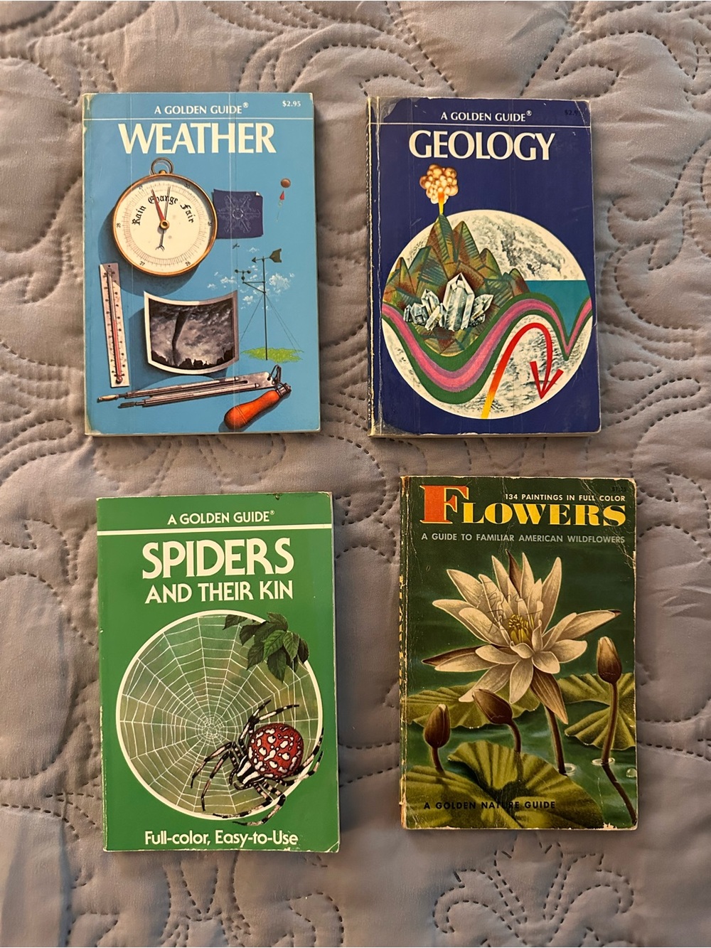 Set  of four Vintage Golden Nature Guide Books